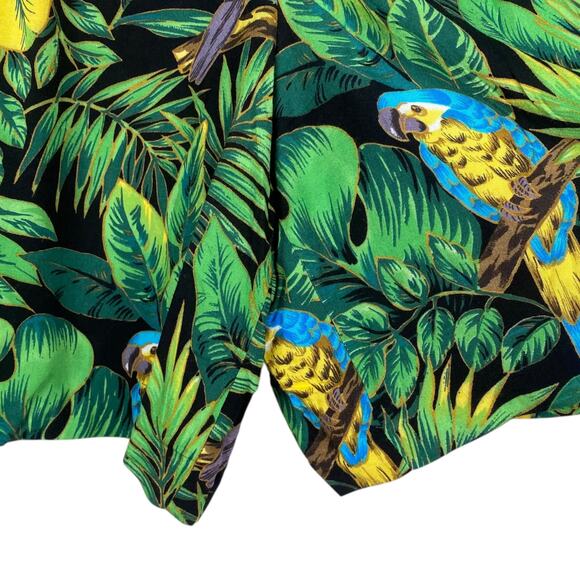 World Wildlife Federation WWF Vtg Tropical Bird Print Culotte Shorts SZ 14/16 - Picture 4 of 7